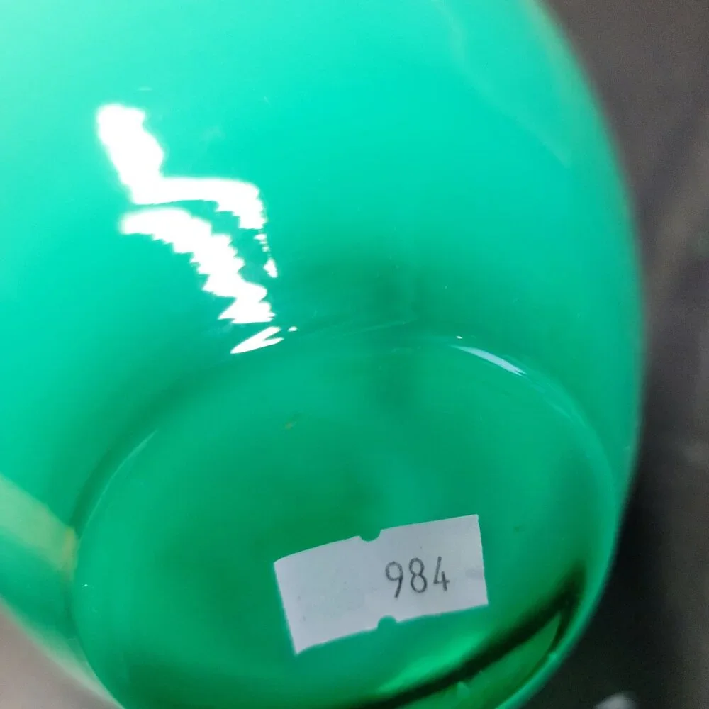 Crate & Barrel Splash Vase In Blue Green Salt Made in Poland